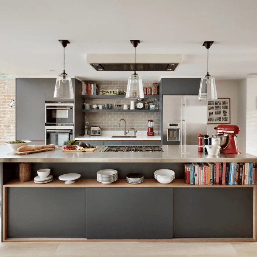 

Australia modern design kitchen cabinet with blum accessory