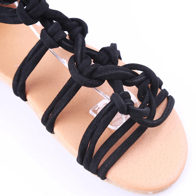 

Women Sandals Fashion Knee Length Sexy Cross-Tie Sandal Women Gladiator Sandals Women Cross Strap Tall Sandals Shoes