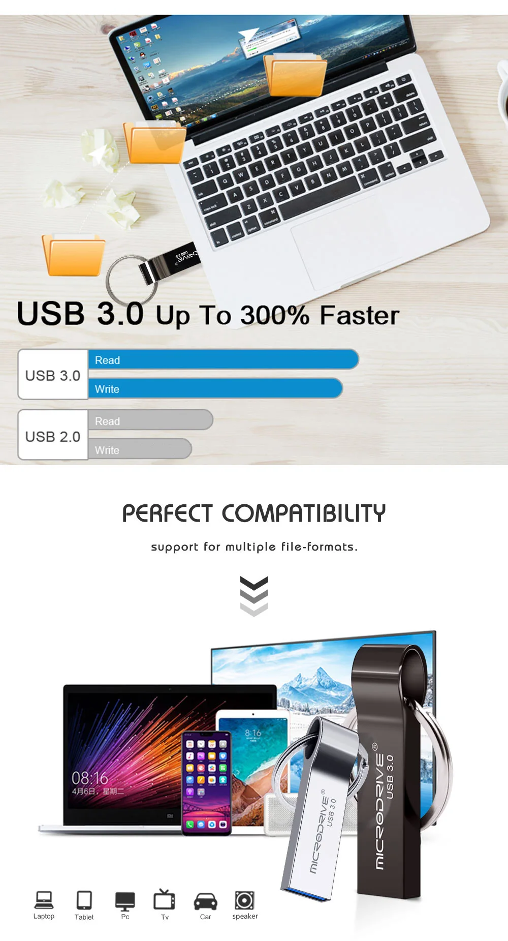 USB3.0 флеш-накопитель 128 Гб 64 ГБ 32 ГБ высокоскоростной металлический водонепроницаемый флеш-накопитель 16 ГБ 8 ГБ реальная емкость логотип на заказ