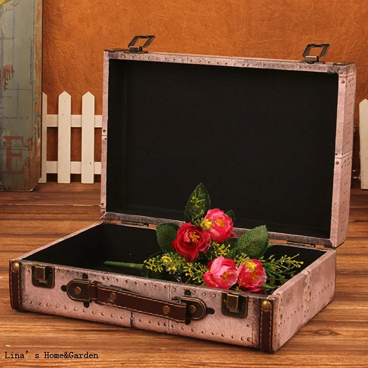 MDF PU stackable 3 pieces handcrafted antique suitcase (3)