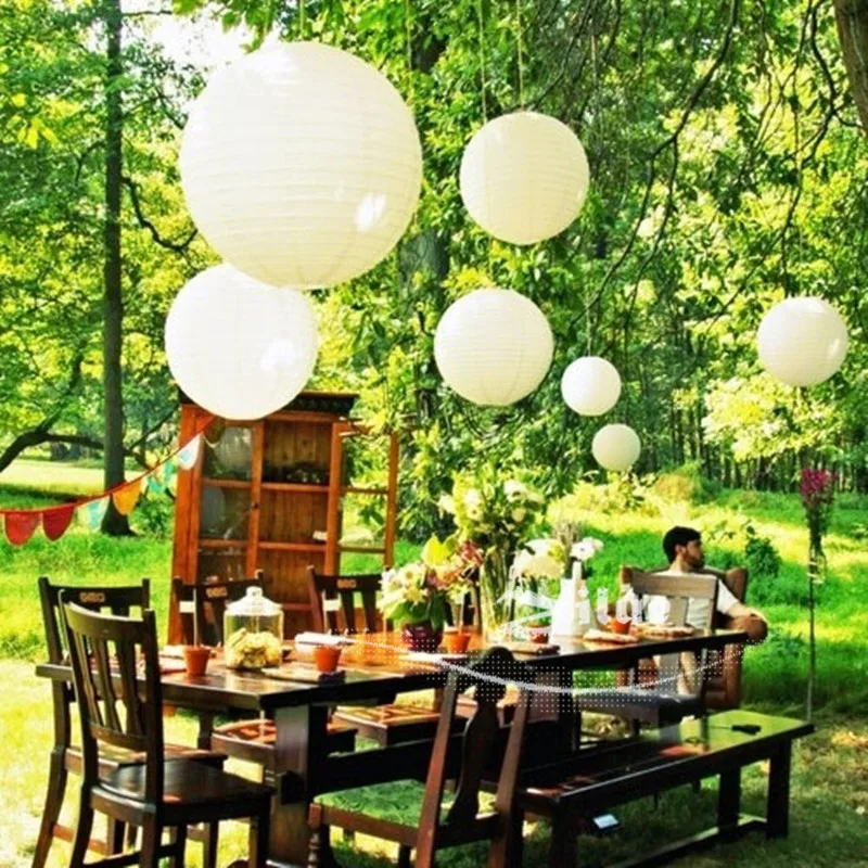 Zilue 10pcs Lot Ivory Color Chinese Paper Lanterns Round Zilue 10pcs Lot Ivory Color Chinese Paper Lanterns Round Lamps Home Party Wedding Decoration For Baby Showers In From Garden