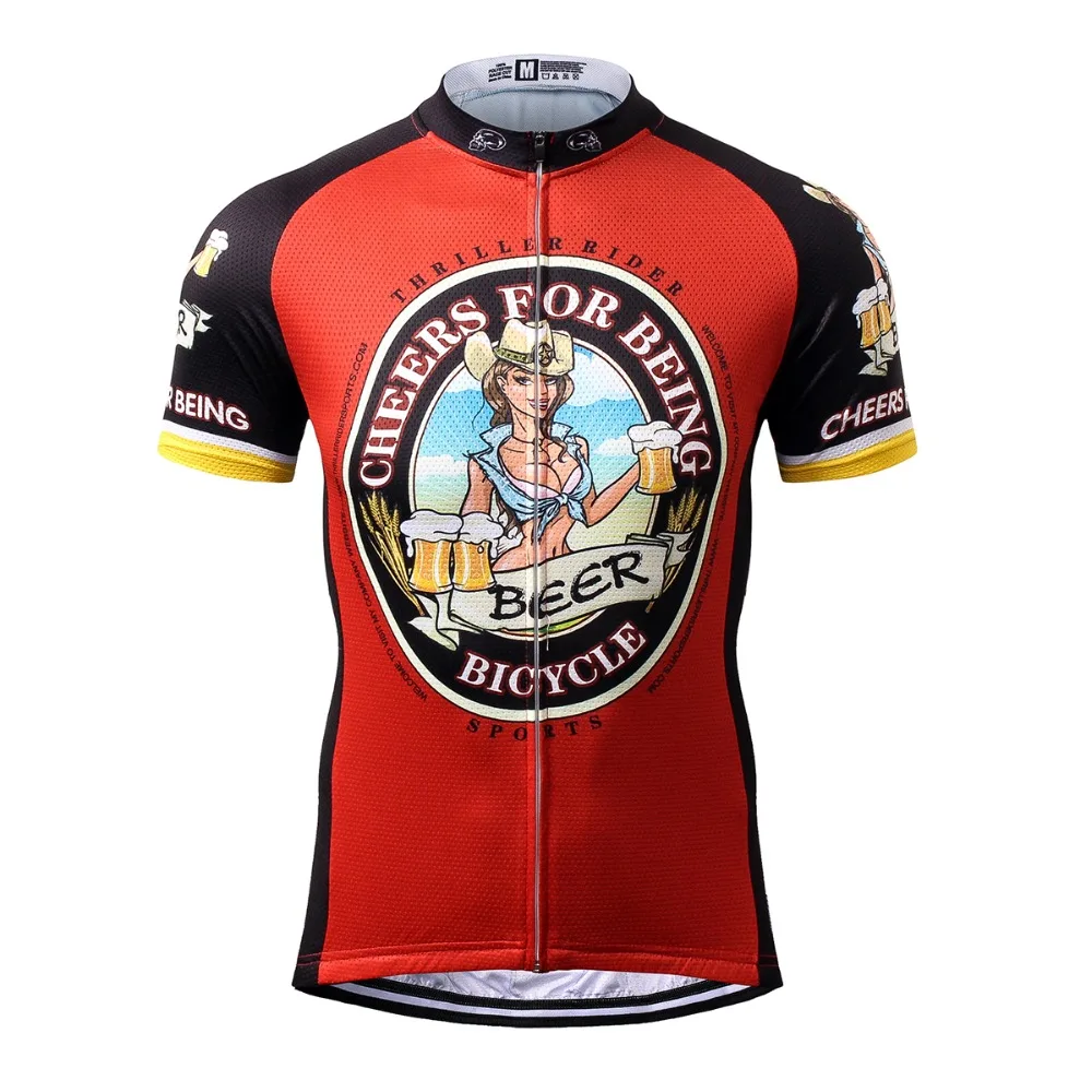 

THRILLER RIDER SPORTS TRS-0039 Mens Cycling Jersey Cycling Clothing Bike Shirt Size S to 5XL