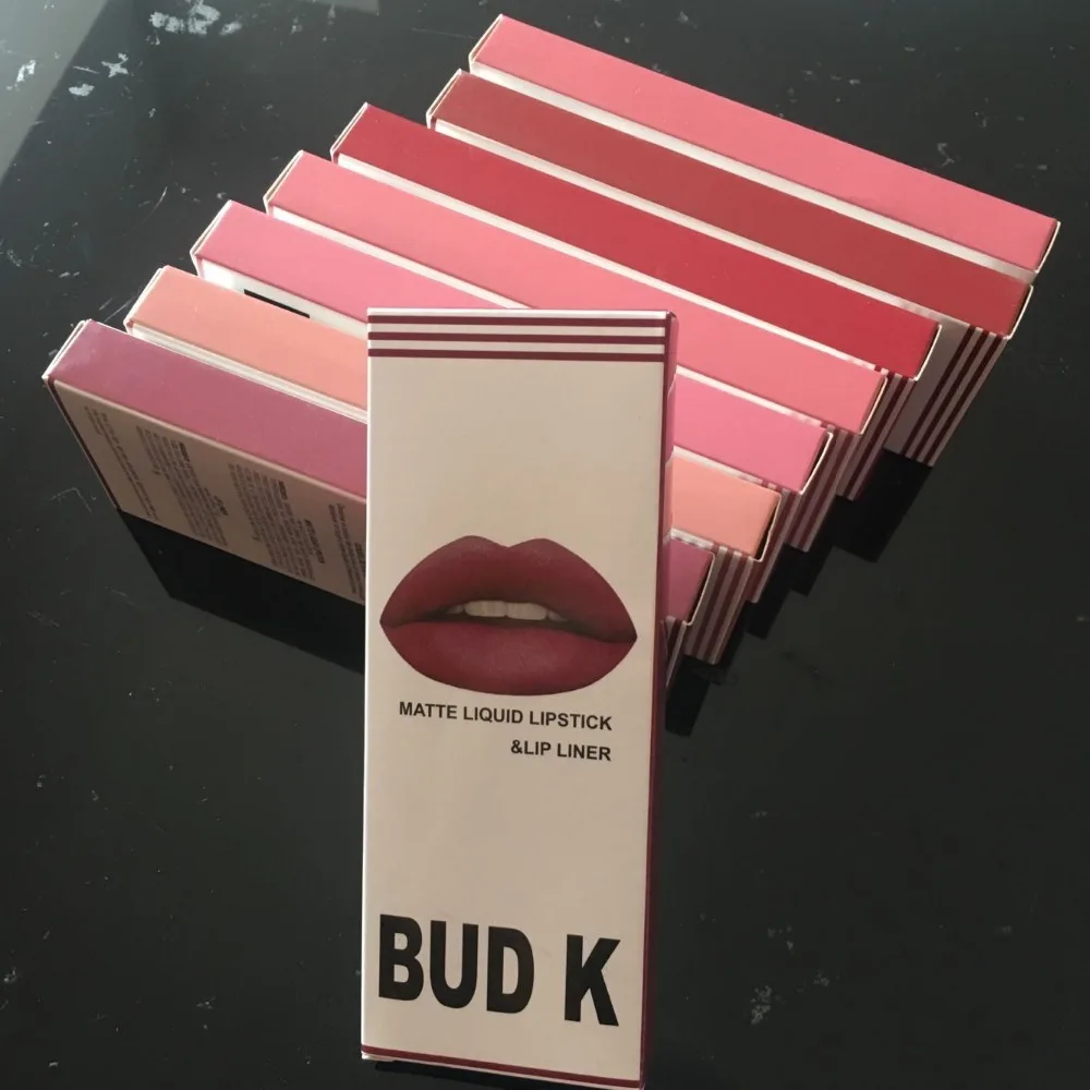 Набор косметики для губ BUD K модный матовый блеск жидкая помада макияж длительная