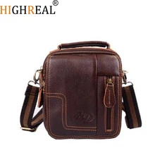 Fashion Men’s Messenger Bag Retro Shoulder Bag Genuine Leather Small Bag Crossbody Multifunctional Waist Pack B22