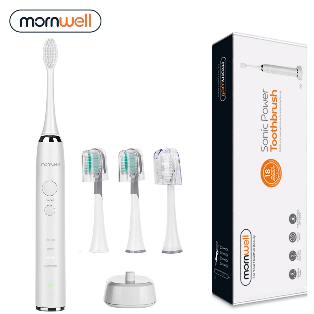 Electric Sonic Toothbrush Rechargeable Toothbrush Waterproof 4pcs Replacement heads Whitening Teeth for Adults Deep Clean Teeth Electric Sonic Toothbrush Rechargeable Toothbrush Waterproof 4pcs Replacement heads Whitening Teeth for Adults Deep Clean Teeth