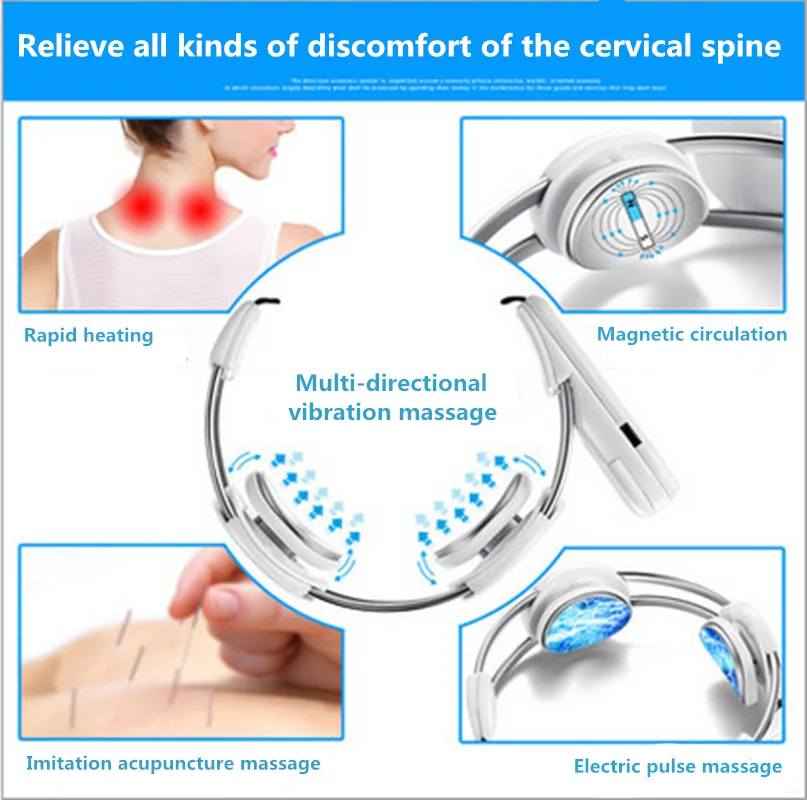 Беспроводной уход за телом, инфракрасный нагревательный массажер для шеи, Электрический массажер для расслабления шейки матки, стимулятор акупунктуры, терапевтическое устройство