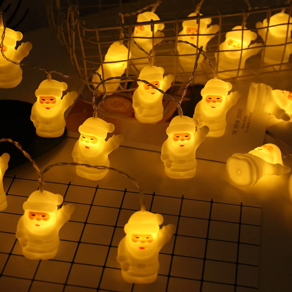 

New Year 2020 Silicone Santa Claus Lamp 3M 20LED Home Wedding Christmas Party Garden Decor Christmas Birthday Gift Gifts Natal,Q