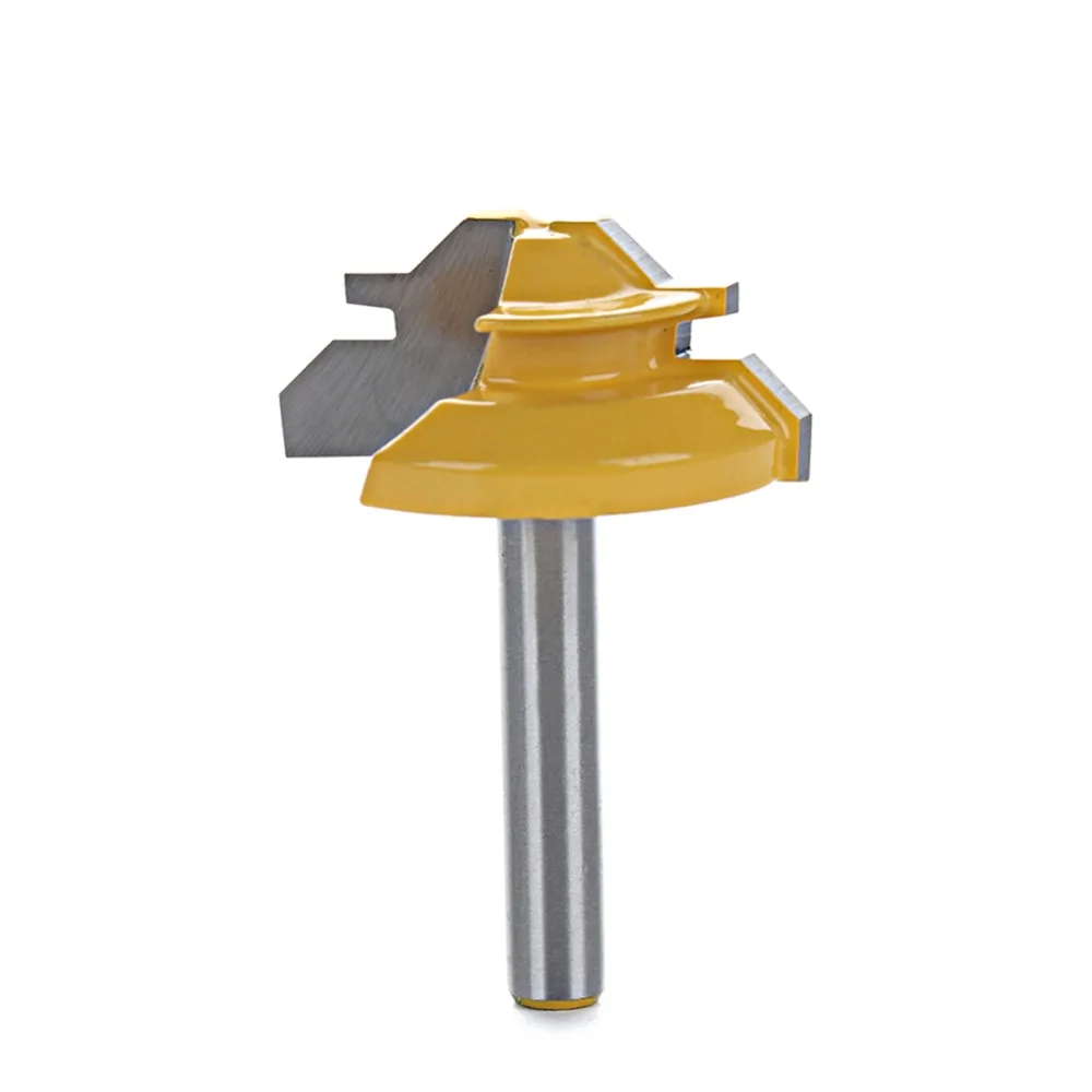 

1Pc 45 Degree Lock Miter Router Bit Woodworking Tenon Milling Cutter Tool Drilling Milling For Wood Carving Tools Milling Cutter