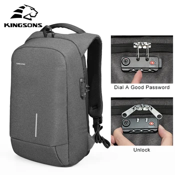 

Kingsons 13''15'' USB Charging Backapcks Anti-theft Backpack Bag Laptop Computer Bags Men's Women's Travel Bags Luggage Bags