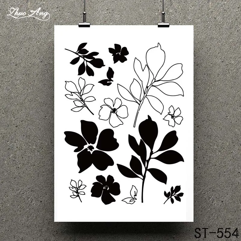

ZhuoAng Fancy plants Clear Stamp for Scrapbooking Rubber Stamp Seal Paper Craft Clear Stamps Card Making