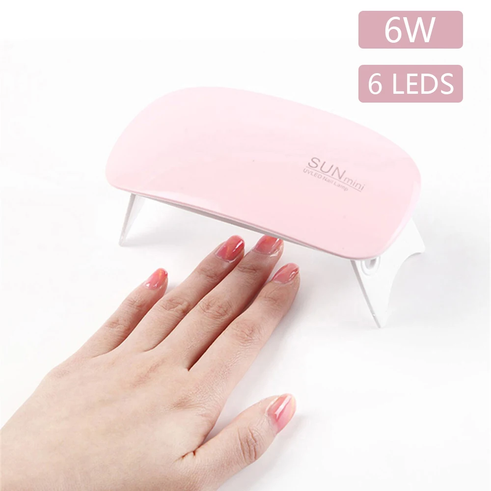 

Portable Mini 6W LED Lamp Nail Dryer USB Charge 30s 60s Timer LED Light Quick Dry Nails Gel Manicure For Nail Art Nail Lamp New