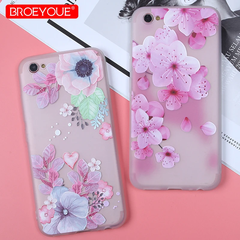 

BROEYOUE Colorful Phone Case For X9 Plus X9S Vivo X20 X7 Transparent Soft TPU Silicone Matte Cover For Vivo Y66 Y67 Back Case
