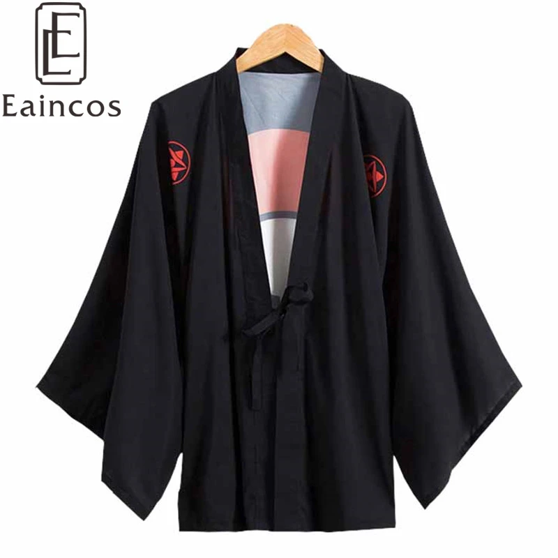 Кимоно из аниме Наруто Uchiha Sasuke черный костюм для косплея на Хэллоуин накидка