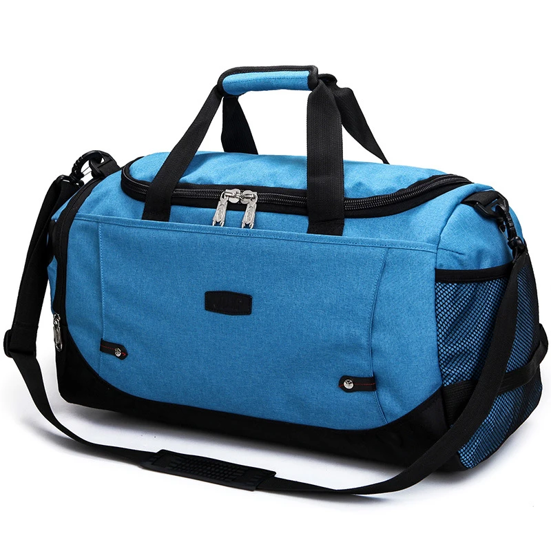 Travel Gym Fitness Bag Glittering Blue Drills Round Duffel Sports Bags Travel Gym Fitness Bag Glittering Blue Drills Round Duffel Sports Bags