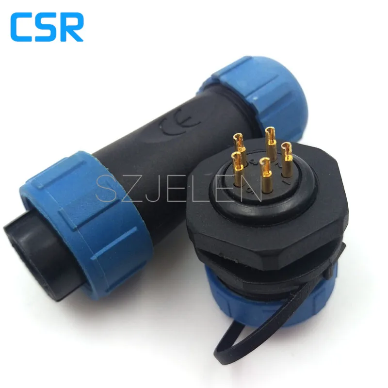 SY1710, Threaded connector, dust cover, waterproof and dustproof 5 pin