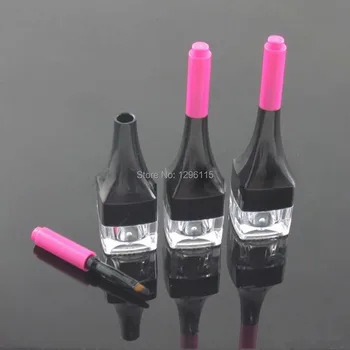 

100pcs Free shipping nice design 4g eye cream bottle with brush applicator eyeliner gel bottle eye shadow cream bottle