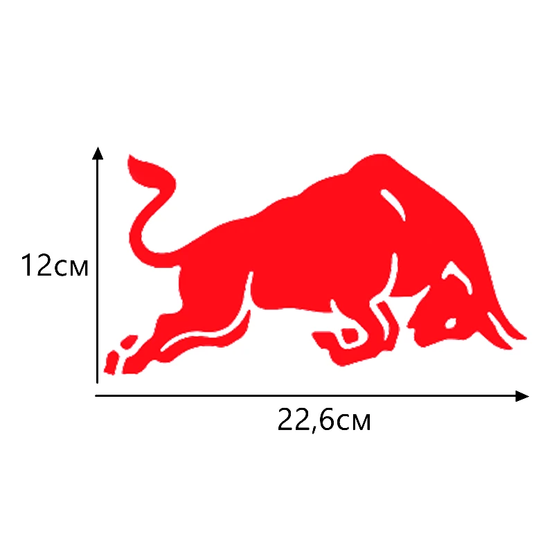 CS-346#12*22,6см сердитый бык водонепроницаемые наклейки на авто наклейки на машину наклейка для авто автонаклейка стикер - Название цвета: 346 Red- head right