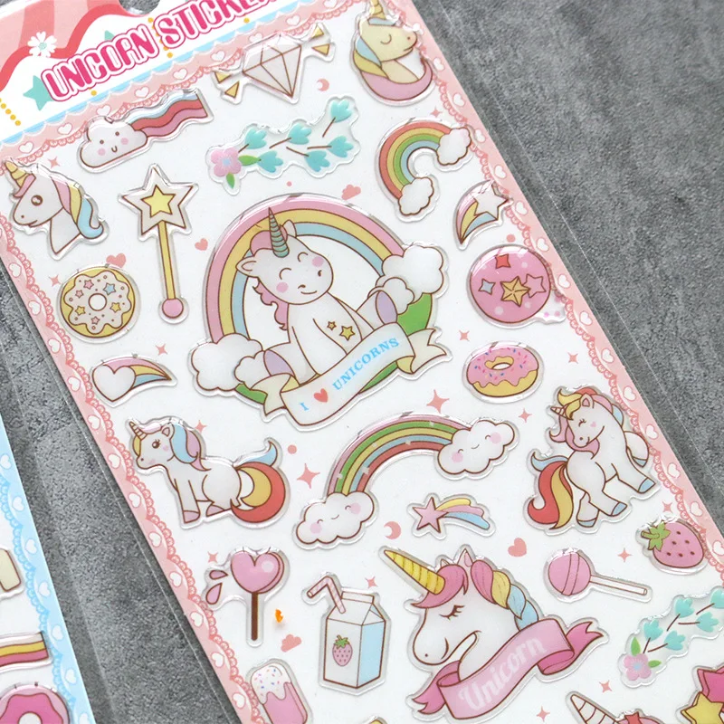 Joylong Kawaii наклейки &quotЕдинорог&quot Скрапбукинг милый 3D кристальная наклейка книга