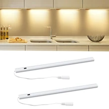 Светодиодный светильник в кухонный шкаф лампа ручной развертки датчик 12 в светодиодный барный светильник для спальни, кухни, шкафа, шкафа, лестницы, стены