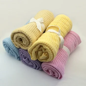

Baby Blanket Knitted Newborn Swaddle Wrap Blankets Super Soft Toddler Infant Bedding Quilt For Bed Sofa Basket Stroller Blankets