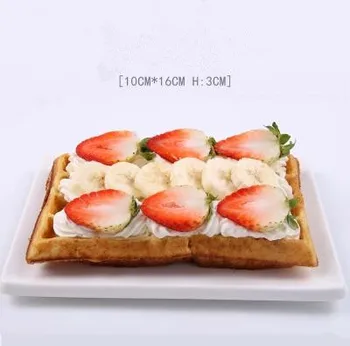 

Fake Waffle Simulation Model Western Food Belgium Waffle Muffin Sample For Window Display Customized