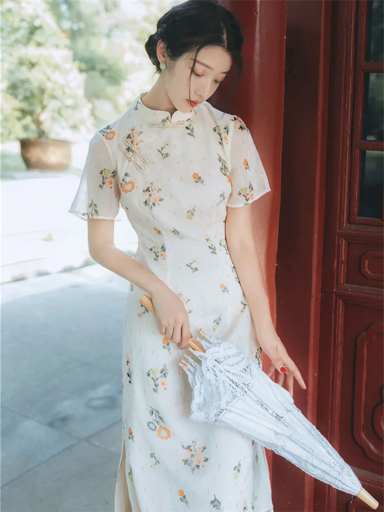 

2019 new fashion women's dresses Chinese style summer dress