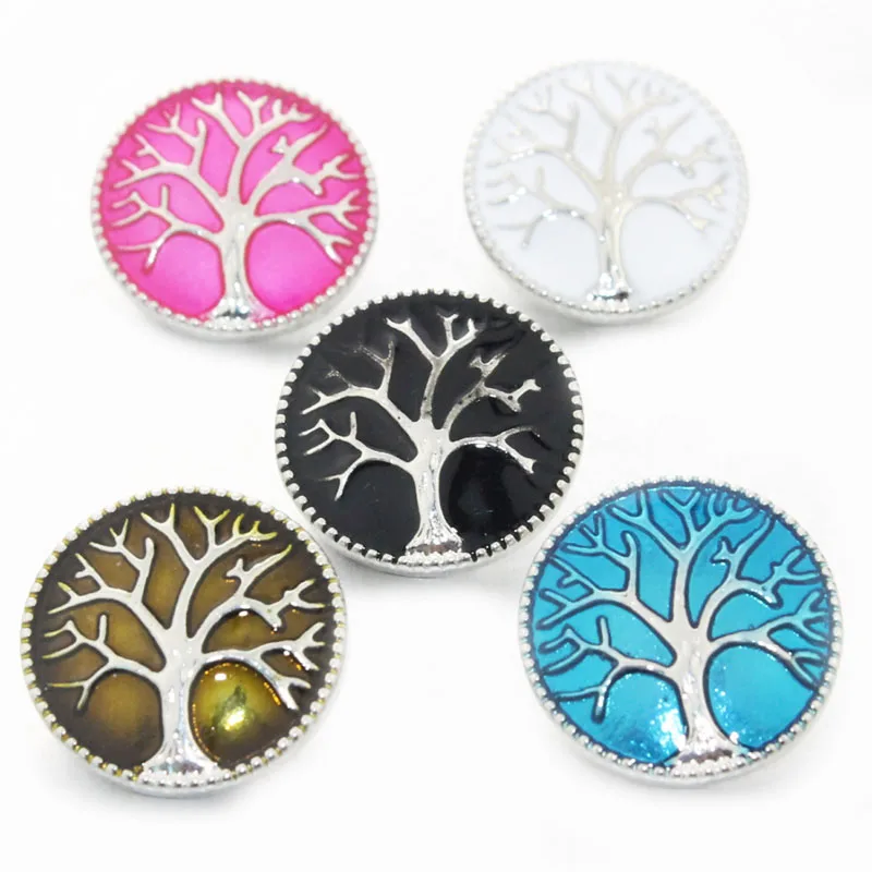 Boom Life tree of Pattern Charms 18mm bohemian Snap Button For DIY Bracelet Snaps Jewelry 010214 | Украшения и аксессуары