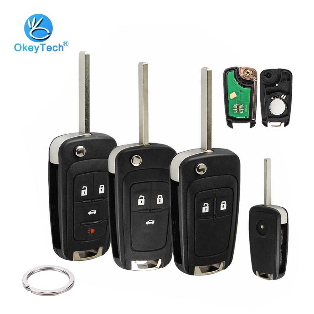 Складной ключ OkeyTech 433 МГц ID46 для Opel Vauxhall Astra J G H Insignia Corsa D брелок отправки|Ключ от