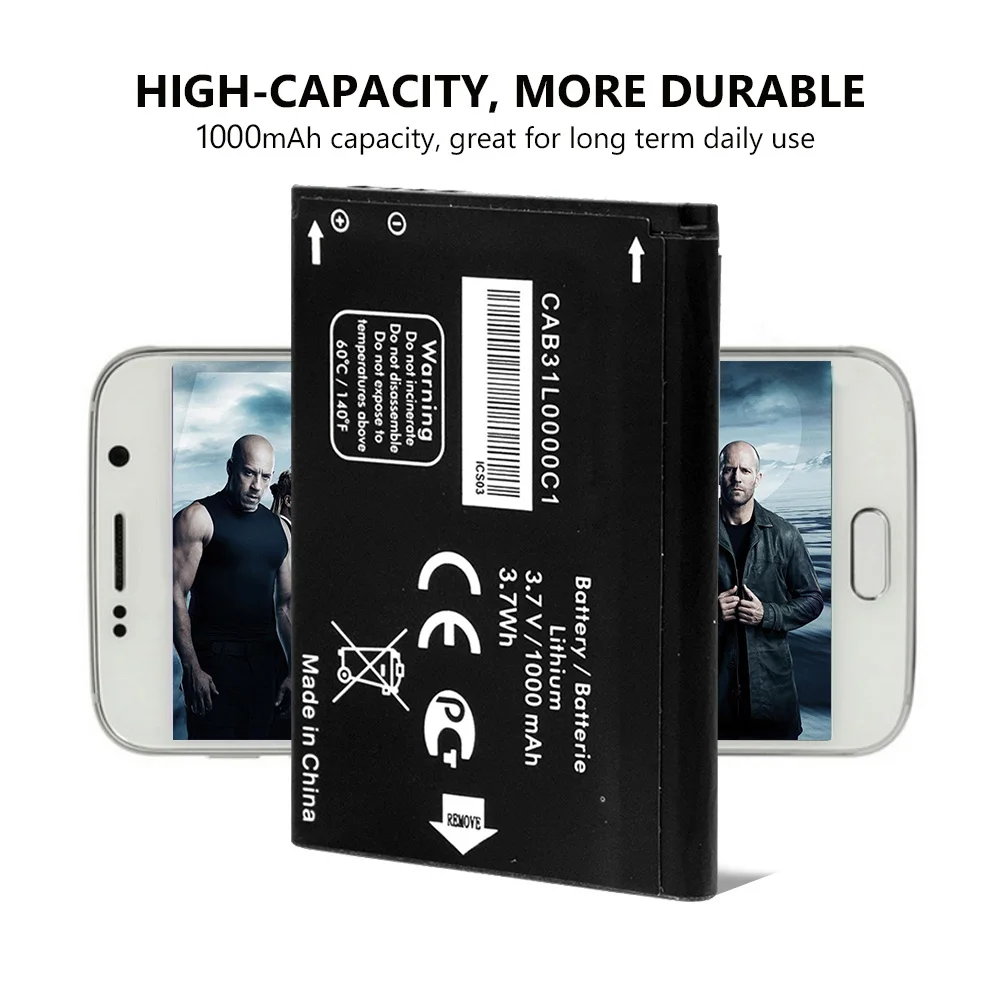 1000mAh CAB31L0000C1 CAB310000C2 литий-ионная батарея для Alcatel Tribe A382G VF555 OT-155 OT-3040 TCL I808/T66/A890/828 аккумулятор для телефона