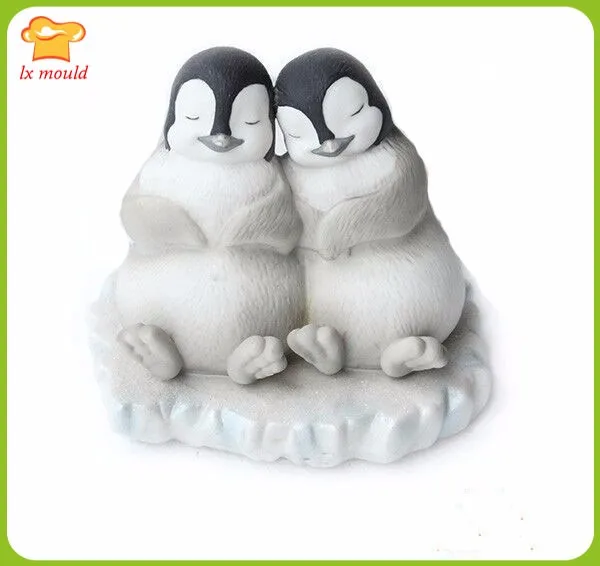 Эксклюзивные продажи свадебные свечи силиконовые формы трехмерные Пингвин из силикона формы резные свечи