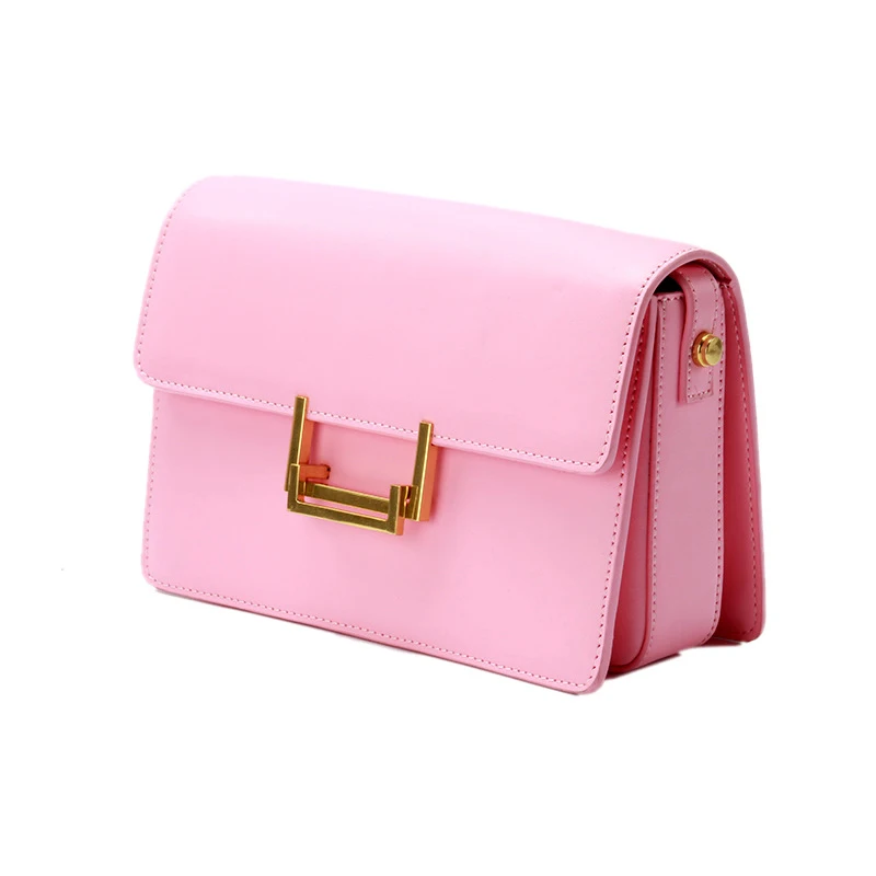 Fashion Women's Genuine Leather Shoulder Bags Women Pink Messenger Bag