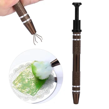 

Manicure Saver Cotton Claw Clean Nail Art Stamping Template Image Plate Cleaning Tools HJL2018
