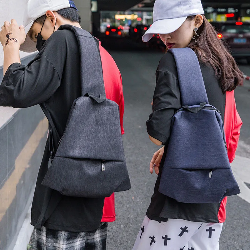

2018 New Men Cool Shoulder Crossbody Bag Chest Pockets Casual Oxford Fashion Durable Travel Handbag BS88