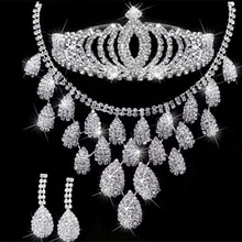 Роскошная, для невесты, набор украшений на свадьбу персикового цвета в форме сердца в форме короны каплеообразные Стразы Подвеска Pave серьги 1 комплект мода