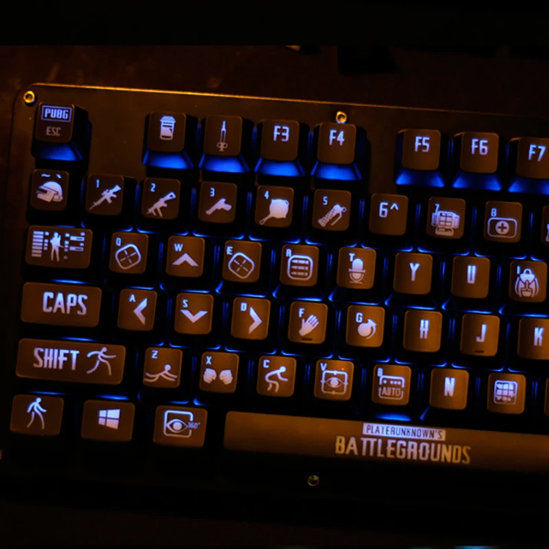 

Glow graffiti backlight mechanical keyboard hat for PUBG 108 key explanation thickened mechanical keyboard cap