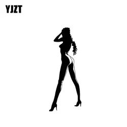 Yjzt 9,4*14,6 см автомобиля Стикеры горячая девушка идеальную фигуру черный/серебристый виниловая наклейка фантастические интересные Стиль