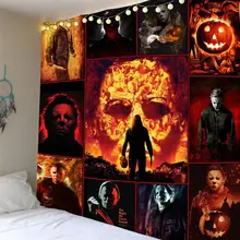 Firing man Tapestries Wall Hanging Skull Famous star Printed Tapestry Camping Tent Travel Sandy Beach Throw