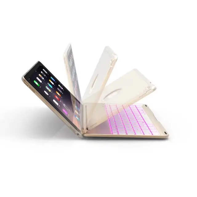  7 Colors Backlit Light Wireless Bluetooth Keyboard Cover Case For iPad 9.7 2017 2018 A1822 A1823 A1