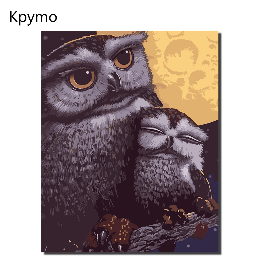 

Kpymo Owl Framed Pictures Coloring By Numbers DIY Canvas Painting By Numbers Home Decor Picture Wall Art Decorations Modular
