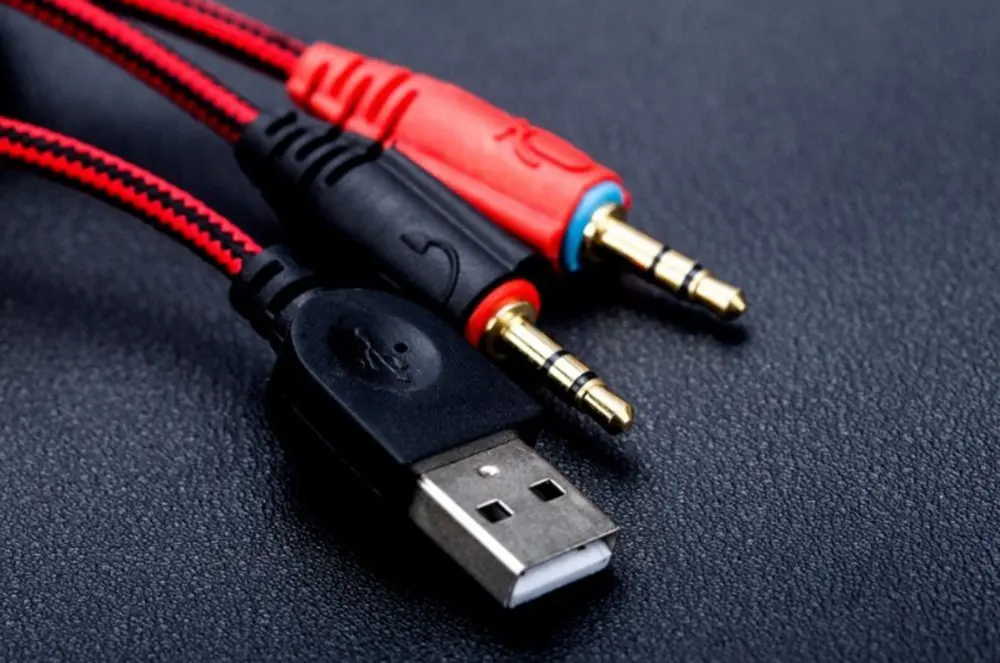  BALIYIN HiFi Gaming Headset Wired Bass Stereo with Microphone for Dota CF LOL Red