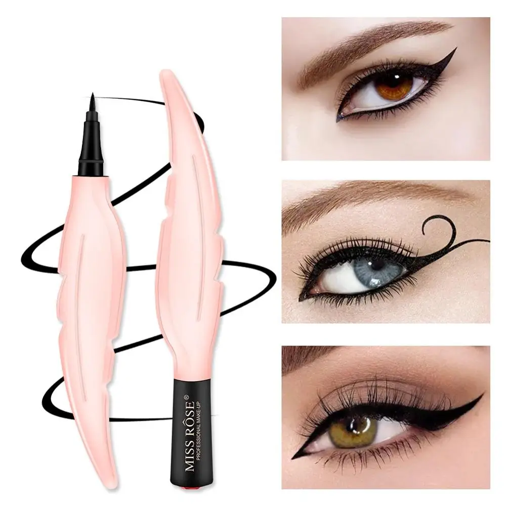 

Feather Black Waterproof Eyeliner Fast Drying Long Lasting Precision Liquid Eye Liner Beauty Pen Smooth Protable Cosmetic Tools