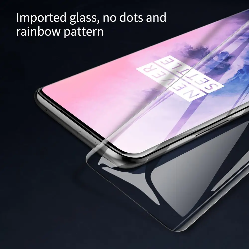 Дешево 1 + 7 pro 3D DS + Max полное покрытие для OnePlus 7 Pro стекло закаленное стекло Защита экрана круглый край 1 + 7 pro Nilkin HD стеклянная плёнка