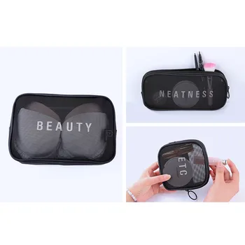 

Transparent mesh Cosmetic Wash Clear Storage Bag Travel Outdoor Portable Storage Organizer Necessaries Makeup Wash Toiletry Bag