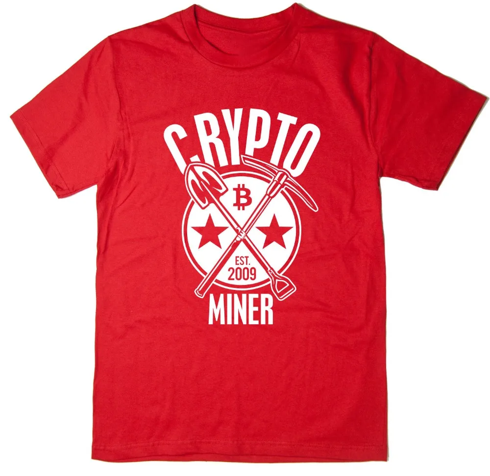 Crypto Miner T-Shirt - Btc Eth Ltc Cryptocurrency Bitcoin Newest 2019 Men T-Shirt Fashion Fashion Men Clothing Brand T-shirt