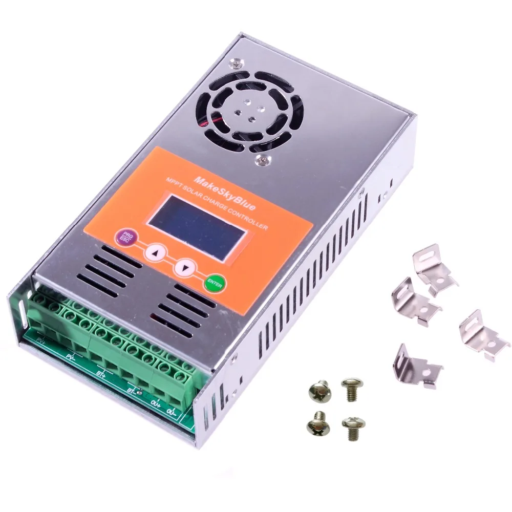 

Makeskyblue MPPT 30A Solar Charge Controller for 12V 24V 36V 48VDC Acid Open Lead Acid Calcium LiFePO4 Batteries Regulator