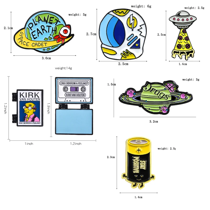 Серия "Планета", брошь, космическая планета, траектория, НЛО, Кирк, апация, станция, эмаль, булавка, пальто, лацкан, классный значок, научно-фантастические подарки для влюбленных