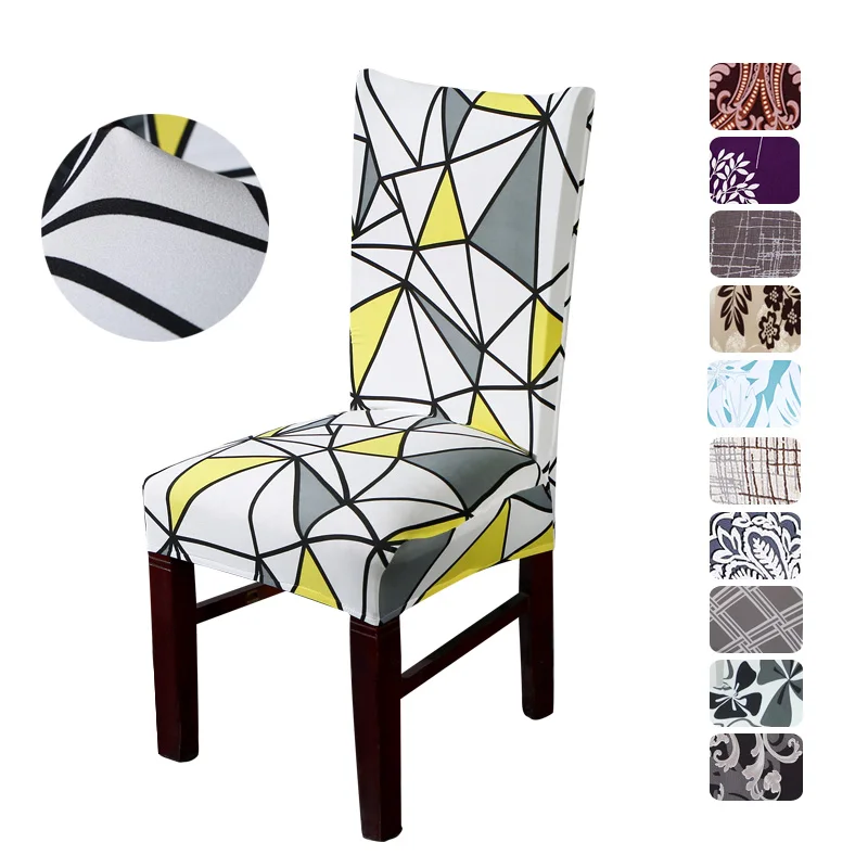Floral Print Chair Cover Home Dining Elastic Chair Covers