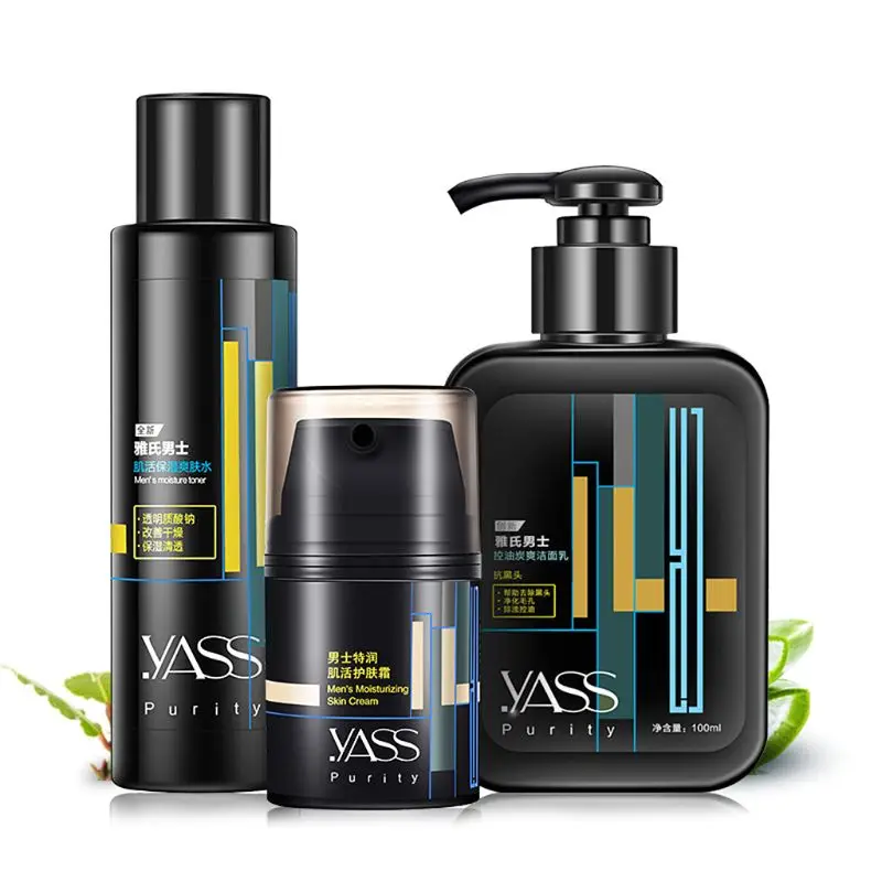

3Pcs/Set Men Skin Care Cream Emulsion Moisturizing Oil-control Shrink Pores Anti Wrinkle Face Care Face Cream