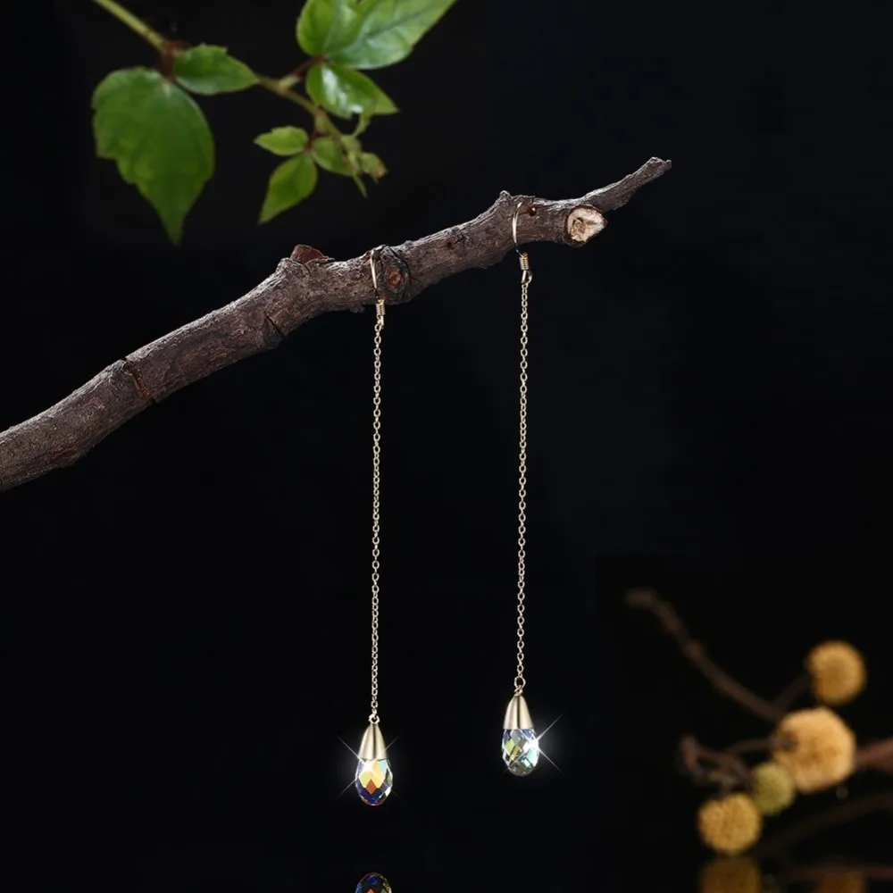 Серьги-капли LEKANI с кристаллами Swarovski, 925, модные женские элегантные серьги в форме капли воды, серьги с кристаллами, вечерние серьги в подарок