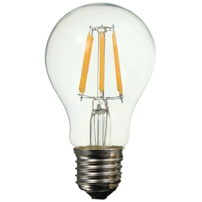 

5x E27 A60 6W Edison Retro Vintage Filament COB LED Bulb Candle Light Lamp